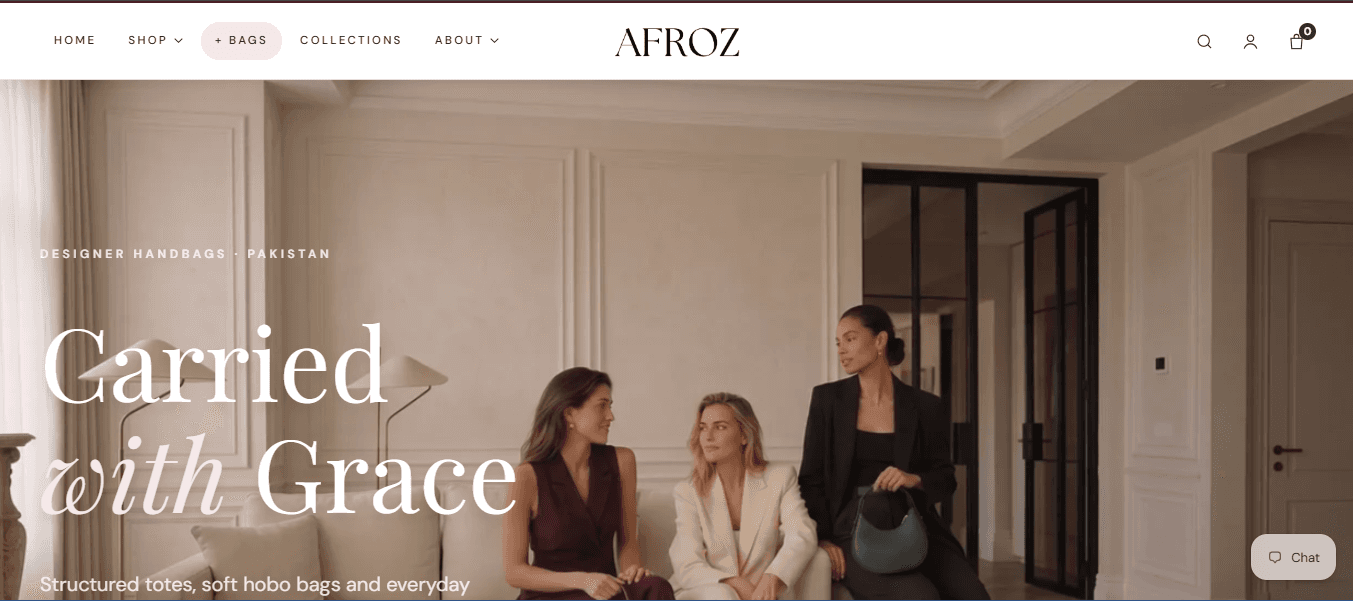 Afroz.pk product interface